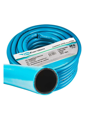 Маркуч градински трислоен 3/4", 30 м, TopGarden 402118