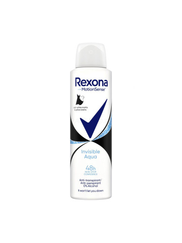 Rexona MotionSense Invisible Aqua 48h Антиперспирант за жени 150 ml