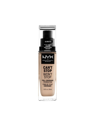 NYX Professional Makeup Can't Stop Won't Stop Фон дьо тен за жени 30 ml Нюанс 02 Alabaster