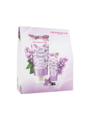 Dermacol Lilac Flower Shower Подаръчен комплект душ крем Lilac Flower Shower 200 ml + крем за ръце Lilac Flower Care 30 ml