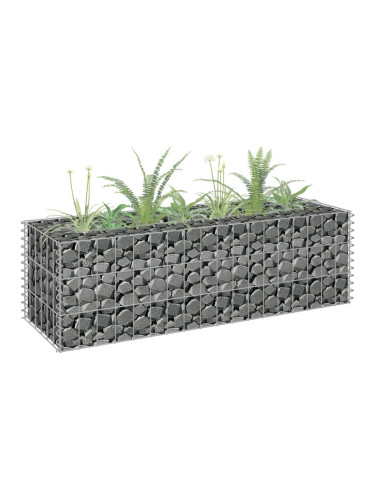 Sonata Габион повдигната леха, поцинкована стомана, 90x30x30 cм