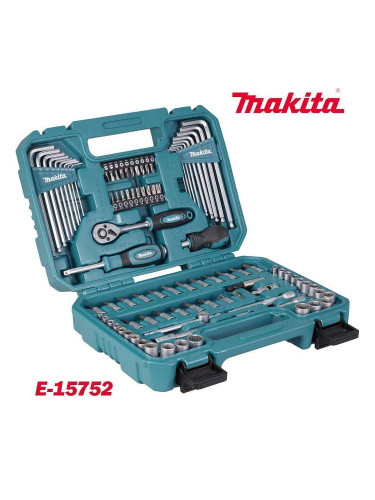 Гедоре 91 части, 1/4", Makita E-15752, PH/PZ/T/SL