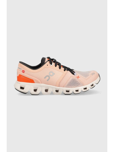 Обувки за бягане On-running Cloud X 3 в розово