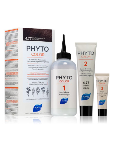 Phyto Color боя за коса без амоняк цвят 4.77 Intense Chestnut Brown