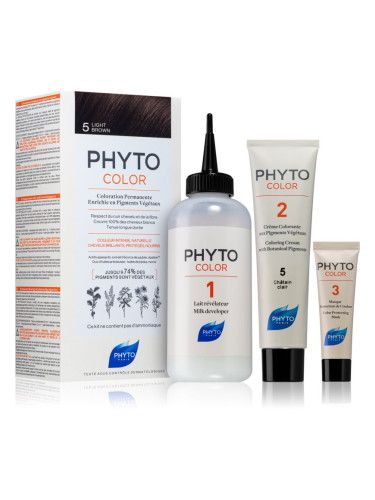 Phyto Color боя за коса без амоняк цвят 5 Light Brown 1 бр.