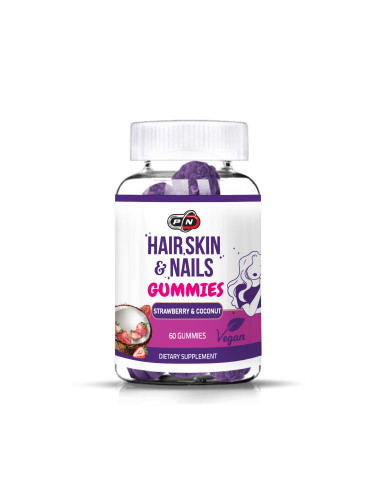 Pure Nutrition - HAIR, SKIN & NAILS GUMMIES - STRAWBERRY & COCONUT - 60 GUMMIES