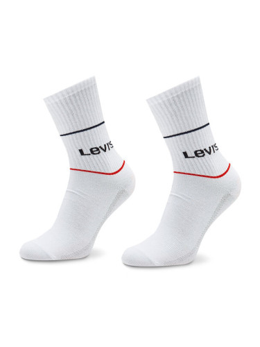 Levi's® Комплект 2 чифта дълги чорапи мъжки 701210567 Бял