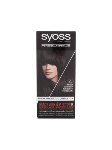 Syoss Permanent Coloration Боя за коса за жени 50 ml Нюанс 2-1 Black-Brown