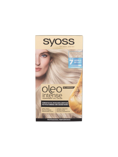 Syoss Oleo Intense Permanent Oil Color Боя за коса за жени 50 ml Нюанс 12-01 Ultra Platinum