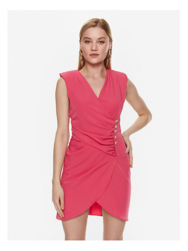 ViCOLO Коктейлна рокля TE0106 Розов Regular Fit