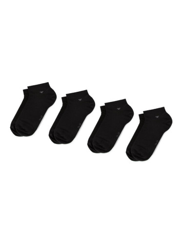 Tom Tailor Комплект 4 чифта къси чорапи унисекс 9415 Черен