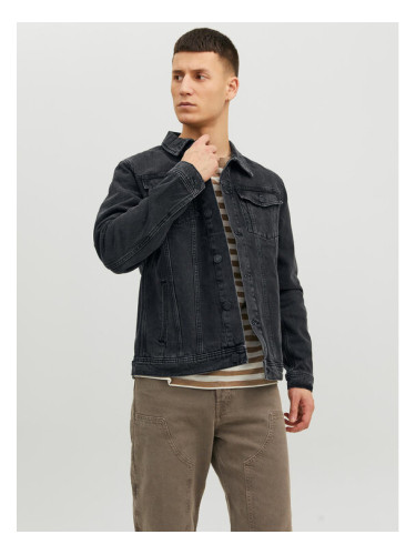 Jack&Jones Дънково яке Jean 12223613 Черен Regular Fit