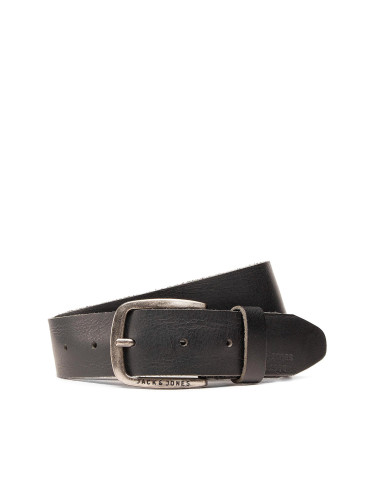Мъжки колан Jack&Jones Jackpaul Leather Belt 12111286 Черен