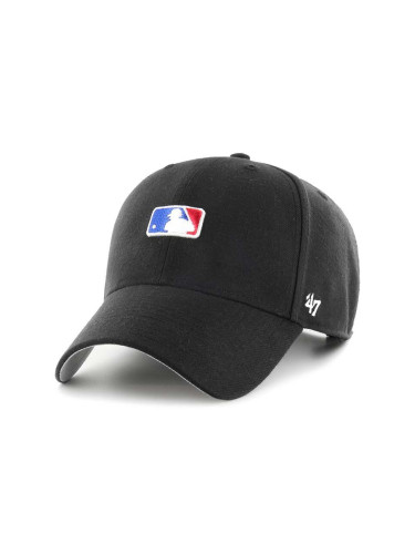 Памучна шапка с козирка 47 brand MLB Batter Man в черно с апликация