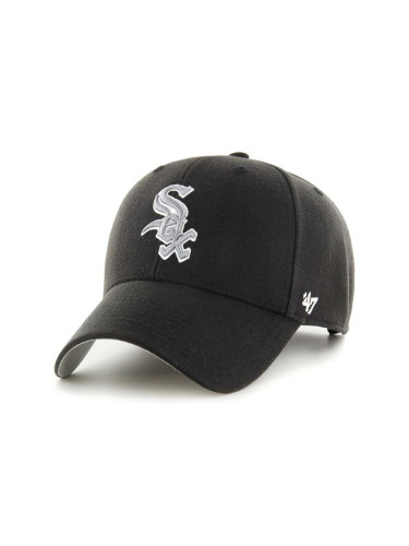 Шапка с вълна 47 brand MLB Chicago White Sox в черно с апликация