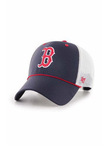 Шапка с козирка 47 brand MLB Boston Red Sox в тъмносиньо с апликация