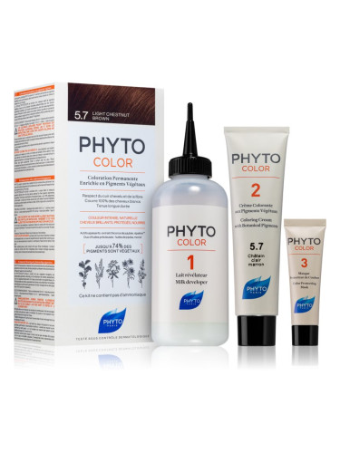 Phyto Color боя за коса без амоняк цвят 5.7 Light Chestnut Brown