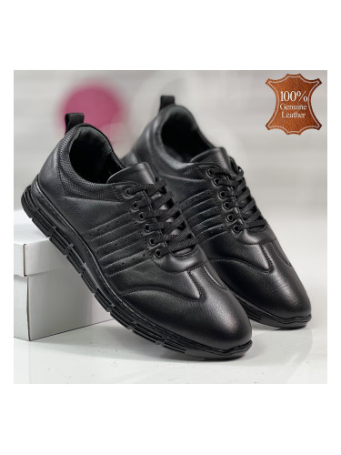 Спортни обувки от естествена кожа 3015 black