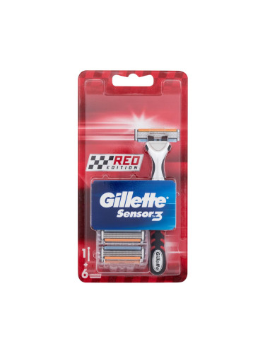 Gillette Sensor3 Red Edition Самобръсначка за мъже Комплект