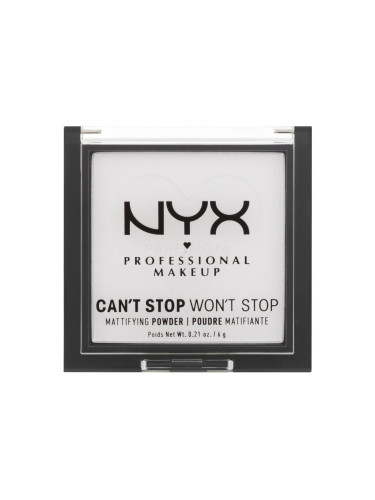 NYX Professional Makeup Can't Stop Won't Stop Mattifying Powder Пудра за жени 6 g Нюанс 11 Bright Translucent