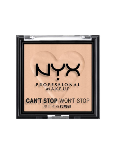 NYX Professional Makeup Can't Stop Won't Stop Mattifying Powder Пудра за жени 6 гр Нюанс 03 Light Medium