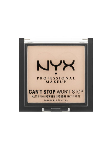 NYX Professional Makeup Can't Stop Won't Stop Mattifying Powder Пудра за жени 6 g Нюанс 02 Light