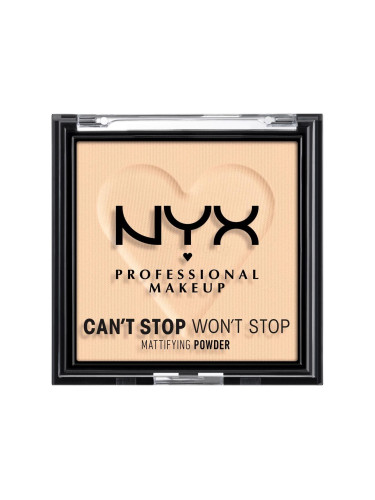 NYX Professional Makeup Can't Stop Won't Stop Mattifying Powder Пудра за жени 6 гр Нюанс 02 Light