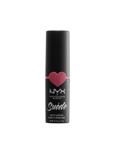 NYX Professional Makeup Suède Matte Lipstick Червило за жени 3,5 g Нюанс 27 Cannes