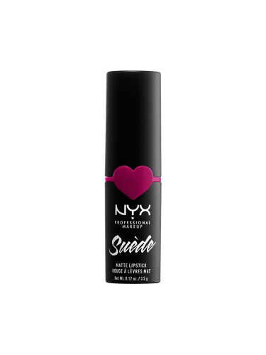 NYX Professional Makeup Suède Matte Lipstick Червило за жени 3,5 g Нюанс 12 Clinger