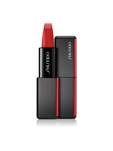 Shiseido ModernMatte Powder Lipstick матово пудрово червило цвят 514 Hyper Red (True Red) 4 гр.