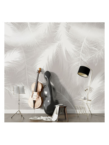 Фототапет бели пера