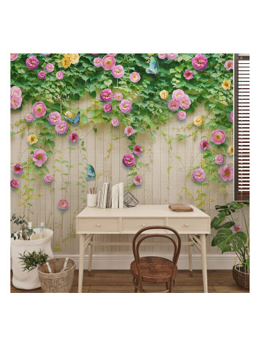 Фототапет стена от цветя