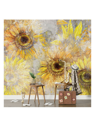 Фототапет топли цветя