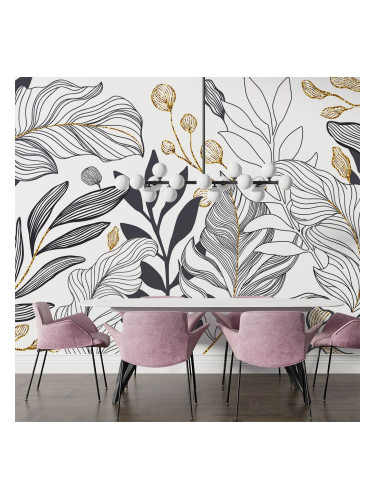 Фототапет златни елементи