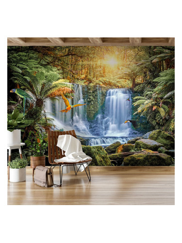 Фототапет водопад в джунглата