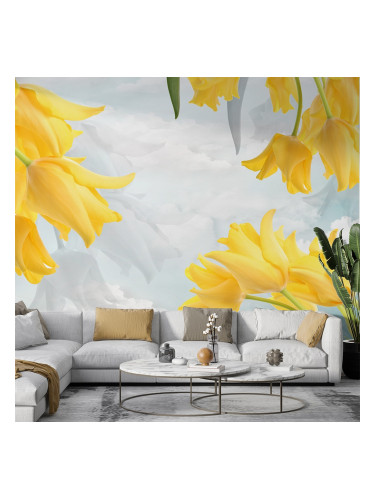 Фототапет жълти лалета