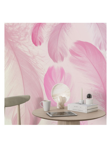 Фототапет розов пух