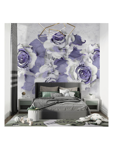 Фототапет лилави рози