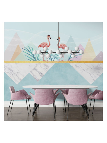 Фототапет Семейство фламинго