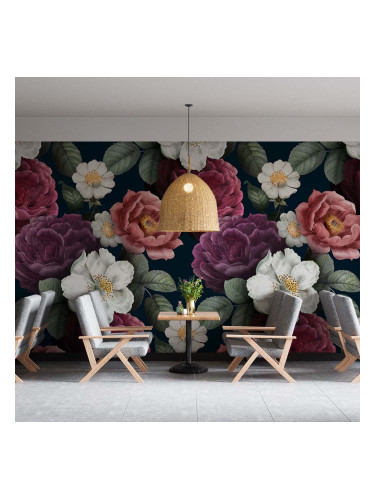 Фототапет Стена в цветя