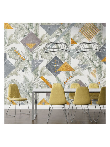 Фототапет Ромбове и листа