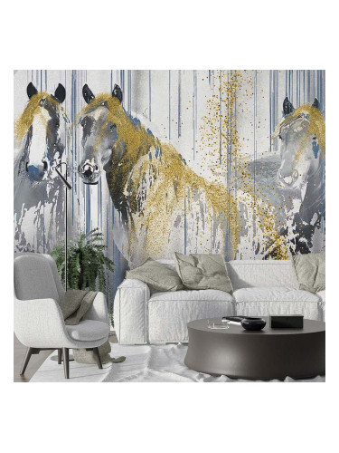 Фототапет Златни коне