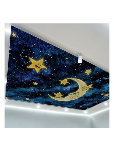 Фототапет за таван Луна и звезди