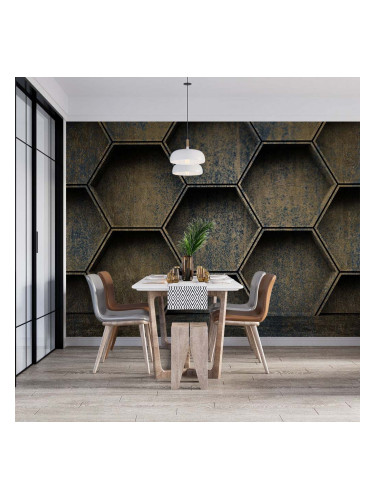 Фототапет Стена от шестоъгълници