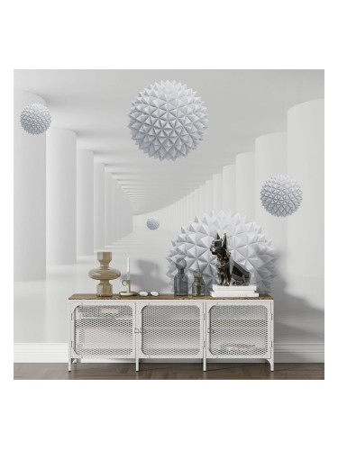 Тапет 3D тунел със сфери