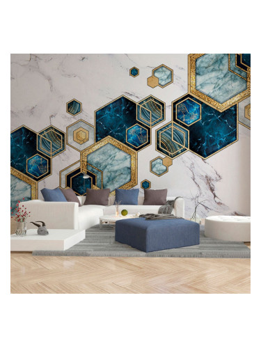 Фототапет Мраморни шестоъгълници