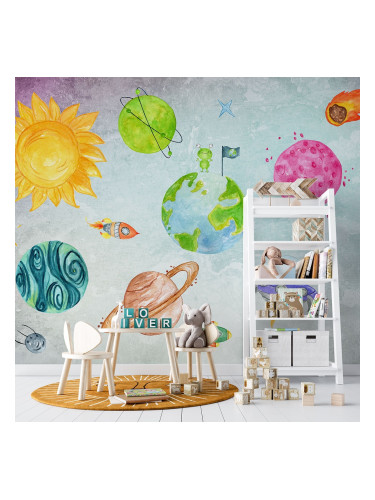 Фототапет Шарени планети