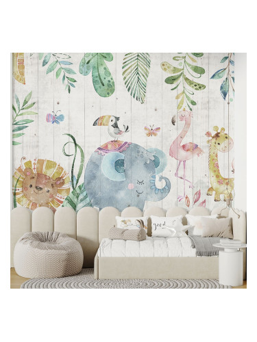 Детски фототапет - Слонче и приятели