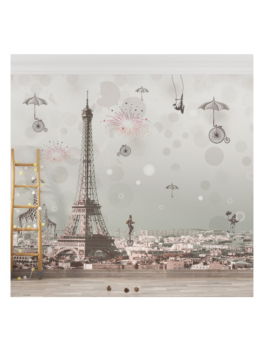 Фототапет - Полет над Париж