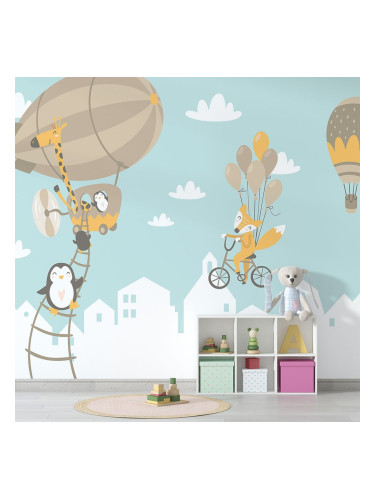 Фототапет за детска стая - Летящи животинки